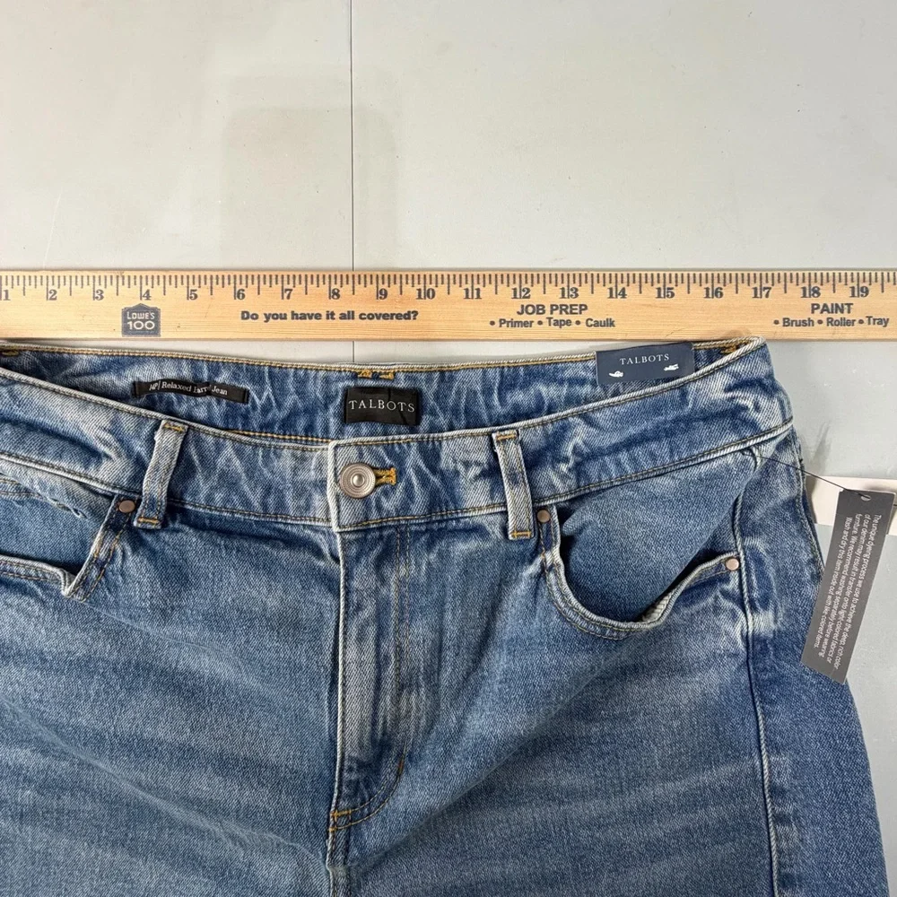 Talbots Relaxed Barrel Jean Denim Ankle Length High Waist Women’s 14 Petite New - Picture 5 of 7